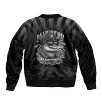 Alligator Alcatraz Police Sleeve Zip Bomber Jacket Prison Florida Everglades - Wonder Print Shop