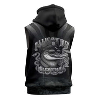 Alligator Alcatraz Police Sleeveless Zip Hoodie Prison Florida Everglades - Wonder Print Shop