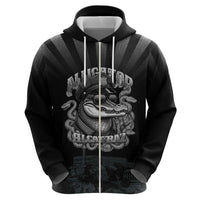 Alligator Alcatraz Police Zip Hoodie Prison Florida Everglades - Wonder Print Shop