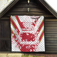 Custom Japan Rugby Quilt Brave Cherry Blossoms Flying Petals - Wonder Print Shop