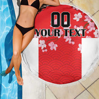 Custom Japan Rugby Beach Blanket Seamless Japanese Waves Pattern - Wonder Print Shop