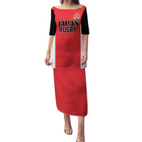 Custom Japan Rugby Family Matching Puletasi and Hawaiian Shirt Seamless Japanese Waves Pattern - Wonder Print Shop