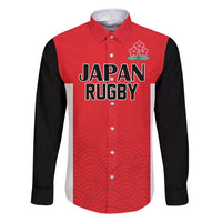 Custom Japan Rugby Family Matching Short Sleeve Bodycon Dress and Hawaiian Shirt Seamless Japanese Waves Pattern - Wonder Print Shop