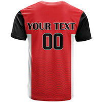 Custom Japan Rugby T Shirt Seamless Japanese Waves Pattern - Wonder Print Shop