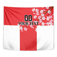 Custom Japan Rugby Tapestry Seamless Japanese Waves Pattern - Wonder Print Shop