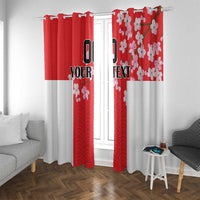 Custom Japan Rugby Window Curtain Seamless Japanese Waves Pattern - Wonder Print Shop