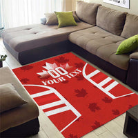 Custom Canada Rugby Area Rug Canada Flag Maple Leaf - Wonder Print Shop