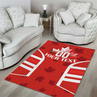 Custom Canada Rugby Area Rug Canada Flag Maple Leaf - Wonder Print Shop