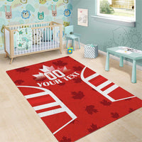Custom Canada Rugby Area Rug Canada Flag Maple Leaf - Wonder Print Shop