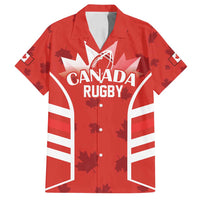 Custom Canada Rugby Family Matching Long Sleeve Bodycon Dress and Hawaiian Shirt Canada Flag Maple Leaf - Wonder Print Shop
