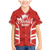 Custom Canada Rugby Family Matching Mermaid Dress and Hawaiian Shirt Canada Flag Maple Leaf - Wonder Print Shop