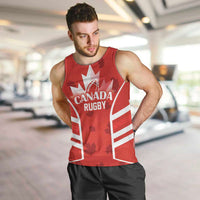 Custom Canada Rugby Men Tank Top Canada Flag Maple Leaf - Wonder Print Shop