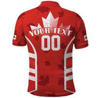 Custom Canada Rugby Polo Shirt Canada Flag Maple Leaf - Wonder Print Shop