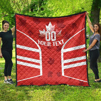 Custom Canada Rugby Quilt Canada Flag Maple Leaf - Wonder Print Shop