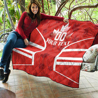 Custom Canada Rugby Quilt Canada Flag Maple Leaf - Wonder Print Shop