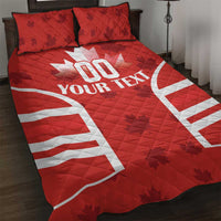 Custom Canada Rugby Quilt Bed Set Canada Flag Maple Leaf - Wonder Print Shop