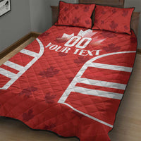 Custom Canada Rugby Quilt Bed Set Canada Flag Maple Leaf - Wonder Print Shop