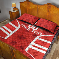 Custom Canada Rugby Quilt Bed Set Canada Flag Maple Leaf - Wonder Print Shop