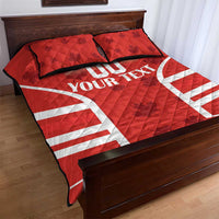 Custom Canada Rugby Quilt Bed Set Canada Flag Maple Leaf - Wonder Print Shop