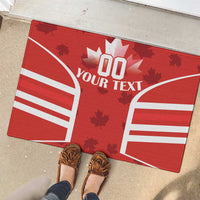 Custom Canada Rugby Rubber Doormat Canada Flag Maple Leaf - Wonder Print Shop