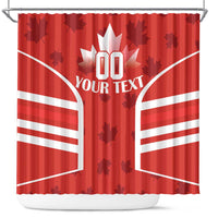 Custom Canada Rugby Shower Curtain Canada Flag Maple Leaf