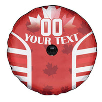 Custom Canada Rugby Spare Tire Cover Canada Flag Maple Leaf - Wonder Print Shop