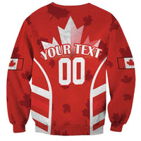 Custom Canada Rugby Sweatshirt Canada Flag Maple Leaf - Wonder Print Shop