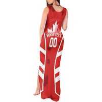 Custom Canada Rugby Tank Maxi Dress Canada Flag Maple Leaf - Wonder Print Shop