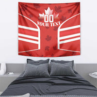 Custom Canada Rugby Tapestry Canada Flag Maple Leaf - Wonder Print Shop