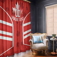 Custom Canada Rugby Window Curtain Canada Flag Maple Leaf - Wonder Print Shop