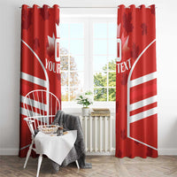 Custom Canada Rugby Window Curtain Canada Flag Maple Leaf - Wonder Print Shop