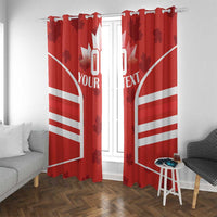 Custom Canada Rugby Window Curtain Canada Flag Maple Leaf - Wonder Print Shop