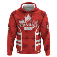 Custom Canada Rugby Zip Hoodie Canada Flag Maple Leaf - Wonder Print Shop