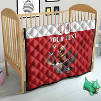 Custom Canada Rugby Quilt Beaver Riding A Goose - Wonder Print Shop