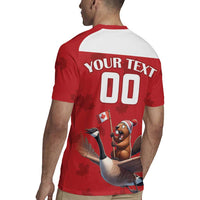 Custom Canada Rugby Rugby Jersey Beaver Riding A Goose - Wonder Print Shop