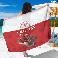 Custom Canada Rugby Sarong Beaver Riding A Goose - Wonder Print Shop