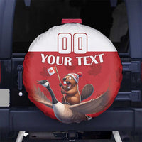 Custom Canada Rugby Spare Tire Cover Beaver Riding A Goose - Wonder Print Shop
