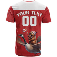 Custom Canada Rugby T Shirt Beaver Riding A Goose - Wonder Print Shop