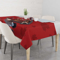 Custom Canada Rugby Tablecloth Beaver Riding A Goose - Wonder Print Shop