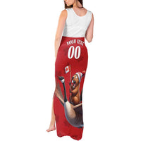 Custom Canada Rugby Tank Maxi Dress Beaver Riding A Goose - Wonder Print Shop