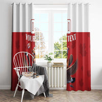 Custom Canada Rugby Window Curtain Beaver Riding A Goose - Wonder Print Shop
