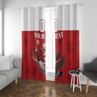 Custom Canada Rugby Window Curtain Beaver Riding A Goose - Wonder Print Shop