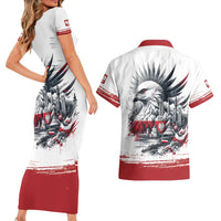 Poland Independence Day Couples Matching Short Sleeve Bodycon Dress and Hawaiian Shirt Polska Eagle Proud To Be Polish - Wonder Print Shop