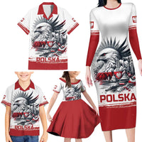Poland Independence Day Family Matching Long Sleeve Bodycon Dress and Hawaiian Shirt Polska Eagle Proud To Be Polish - Wonder Print Shop