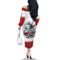 Poland Independence Day Family Matching Off The Shoulder Long Sleeve Dress and Hawaiian Shirt Polska Eagle Proud To Be Polish - Wonder Print Shop