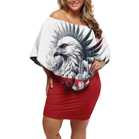 Poland Independence Day Family Matching Off Shoulder Short Dress and Hawaiian Shirt Polska Eagle Proud To Be Polish - Wonder Print Shop