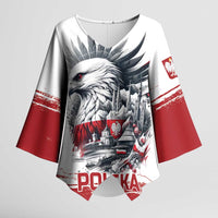 Poland Independence Day Kimono Sleeve Blouse Polska Eagle Proud To Be Polish - Wonder Print Shop