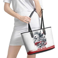 Poland Independence Day Leather Tote Bag Polska Eagle Proud To Be Polish - Wonder Print Shop