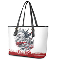 Poland Independence Day Leather Tote Bag Polska Eagle Proud To Be Polish - Wonder Print Shop