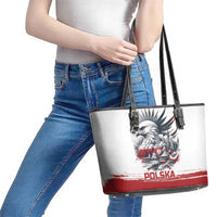 Poland Independence Day Leather Tote Bag Polska Eagle Proud To Be Polish - Wonder Print Shop